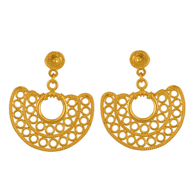 Sinu double filigree nose ornament earrings