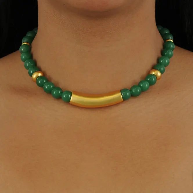 Green Aventurine Semiprecious stone Necklace