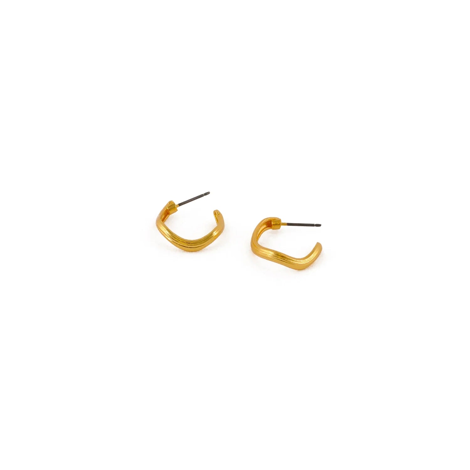 Small Golden Trail Hoop Earrings
