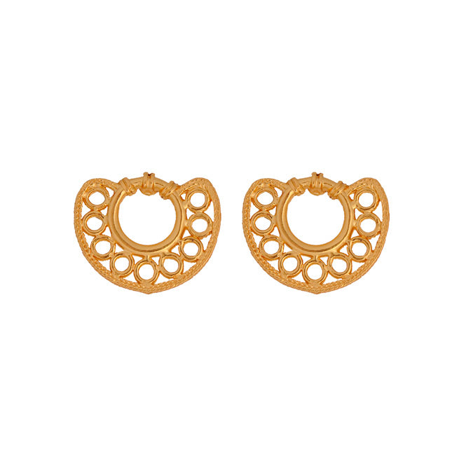 Sinu Simple Filigree Nose Ornament Stud Earrings