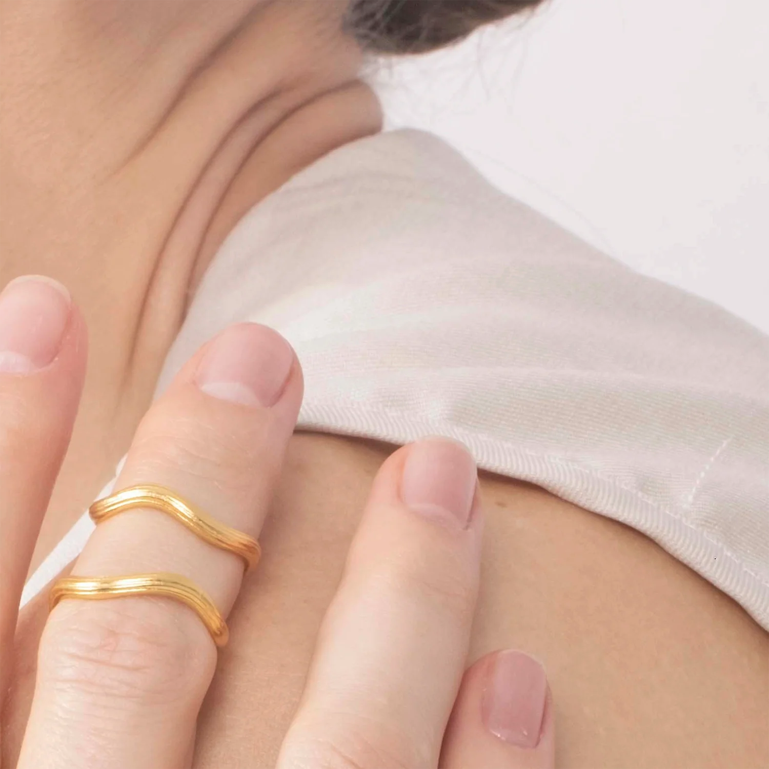 Golden Trail Hoop Ring