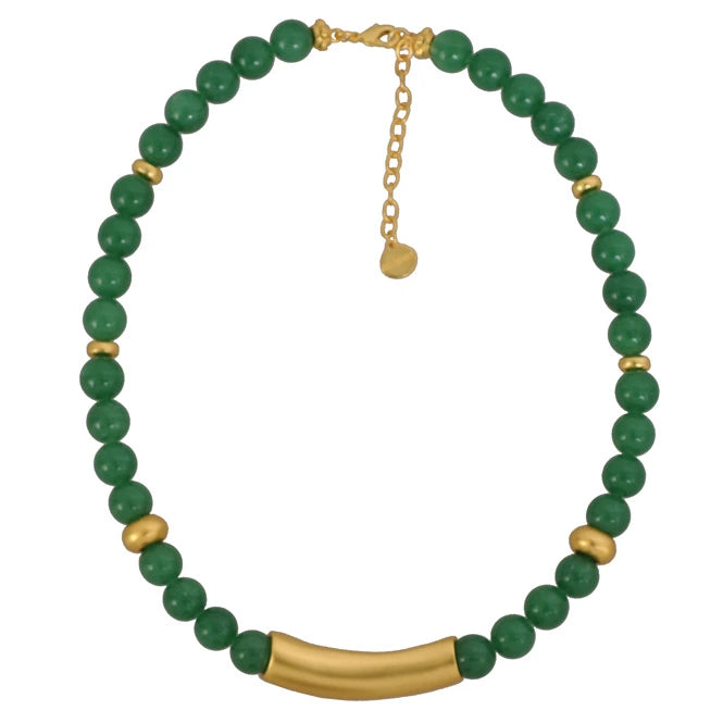 Green Aventurine Semiprecious stone Necklace