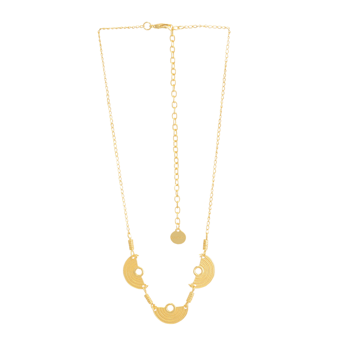 Sinú nose ring three charms necklace