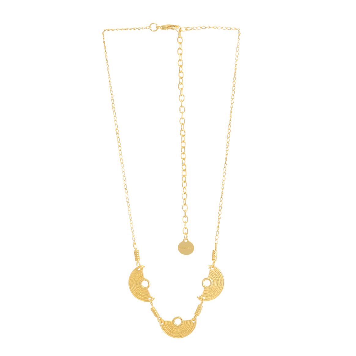 Sinú nose ring three charms necklace