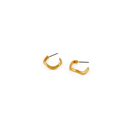 Small Golden Trail Hoop Earrings