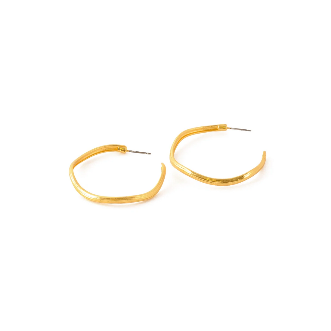 Large Golden Trail Hoop Earrings