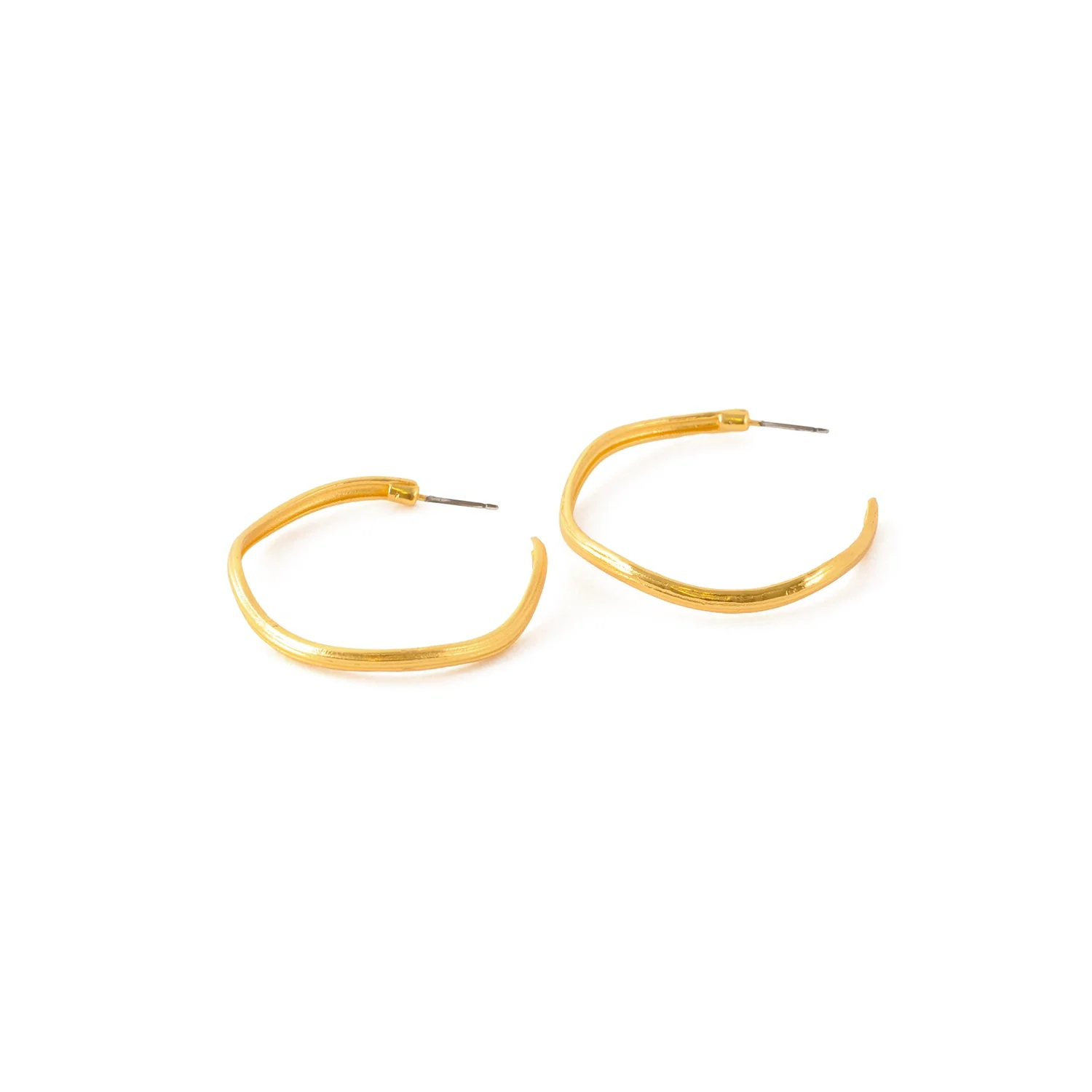 Large Golden Trail Hoop Earrings