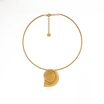 Golden Refugio Snail Choker Necklace