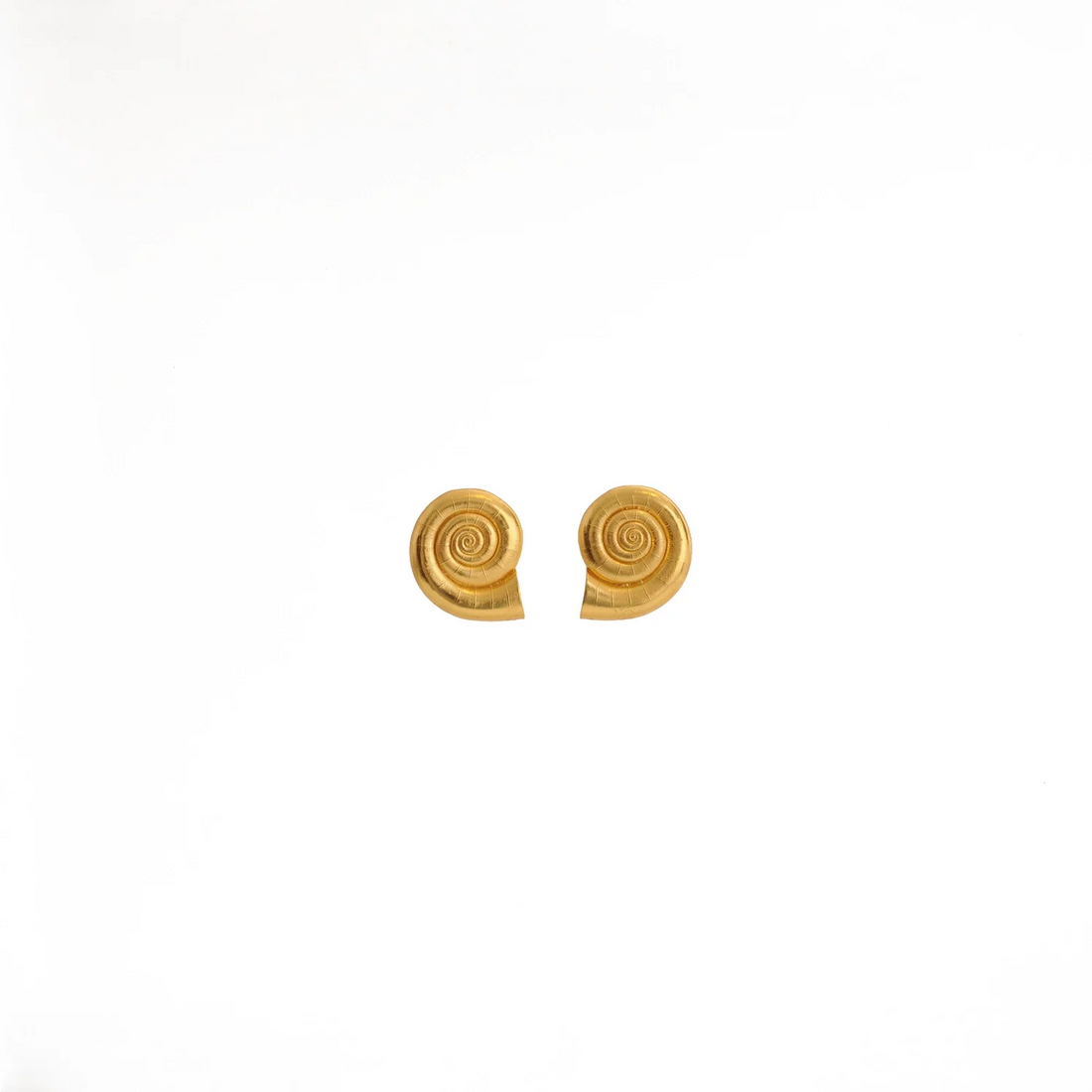 Golden Refugio Snail Stud Earrings
