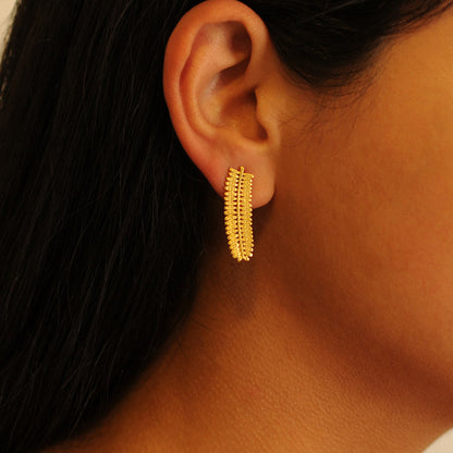 Leaf Dividivi earrings