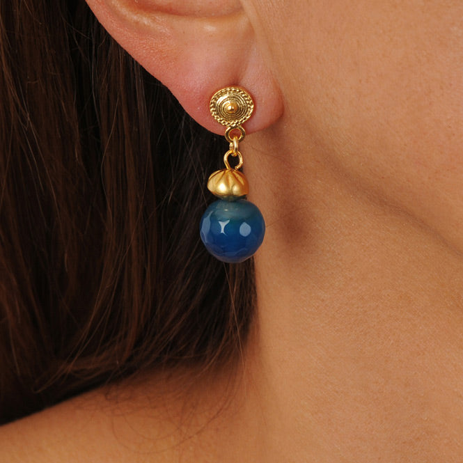 Agate Semi-precious Stone Earrings