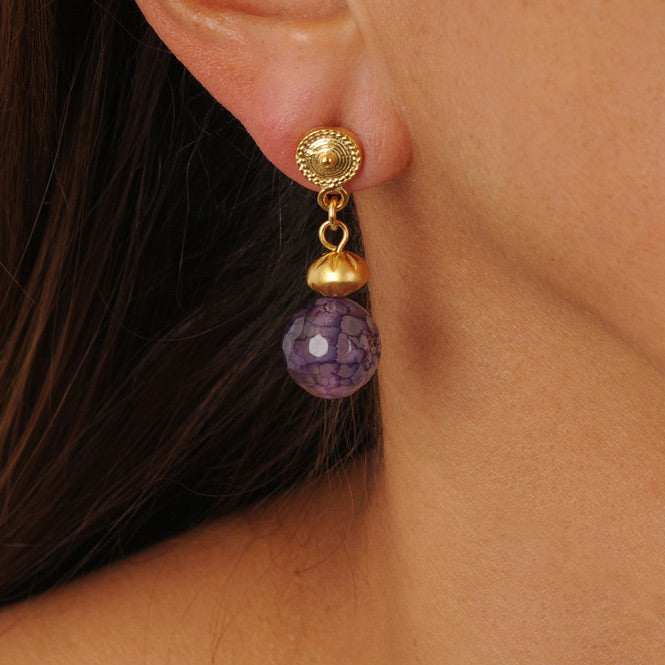 Agate Semi-precious Stone Earrings