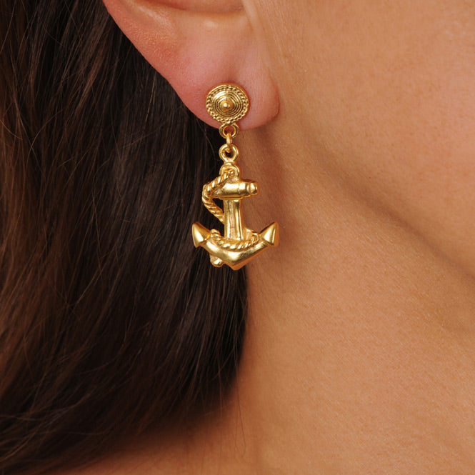 Anchor Stud Earrings