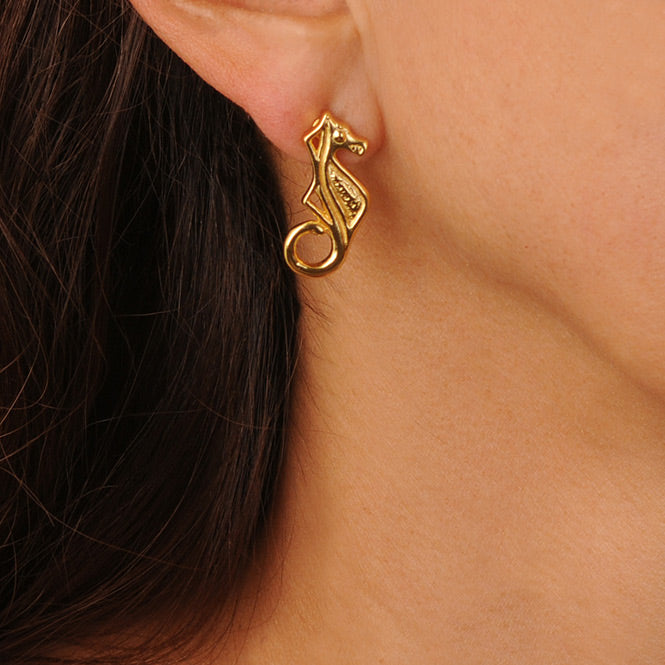 Sea Horse Stud Earrings