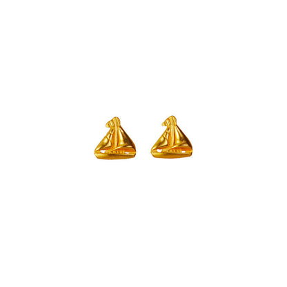 Mini Boat Stud Earrings