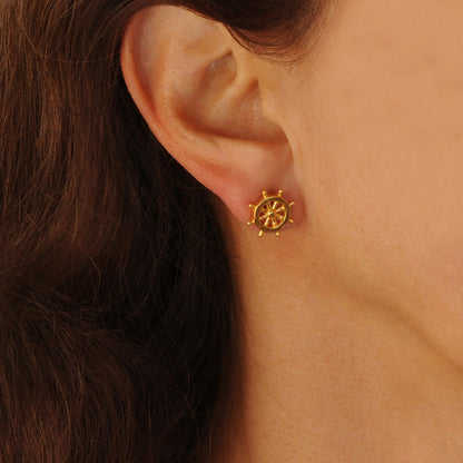 Mini Rudder Stud Earrings