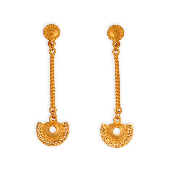 Tairona Semilunar Nose Ornament Long Earrings