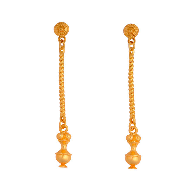 Quimbaya Poporo Long Earrings