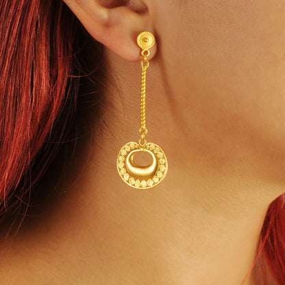 Tairona Circles Nose Ornament Long Earrings