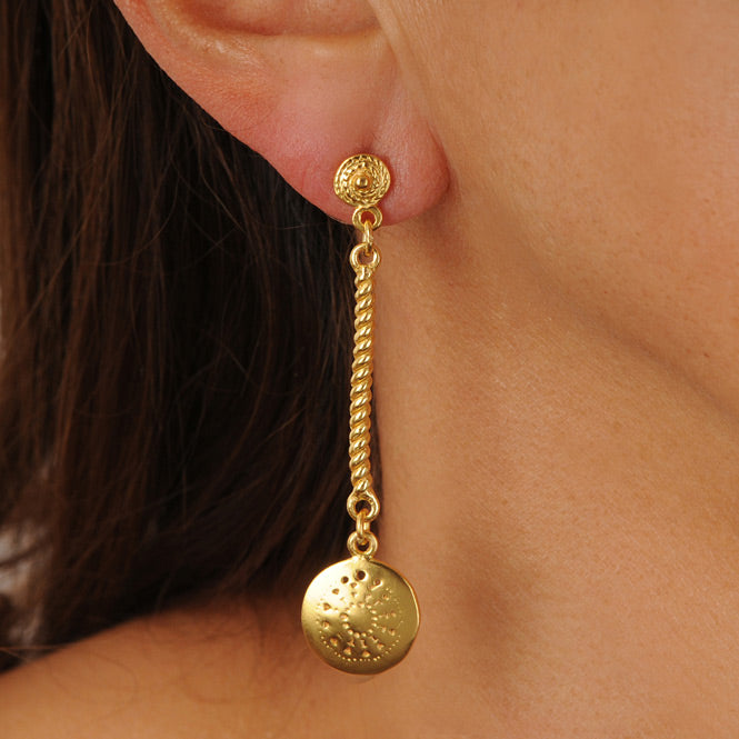 Muisca Pectoral Long Earrings