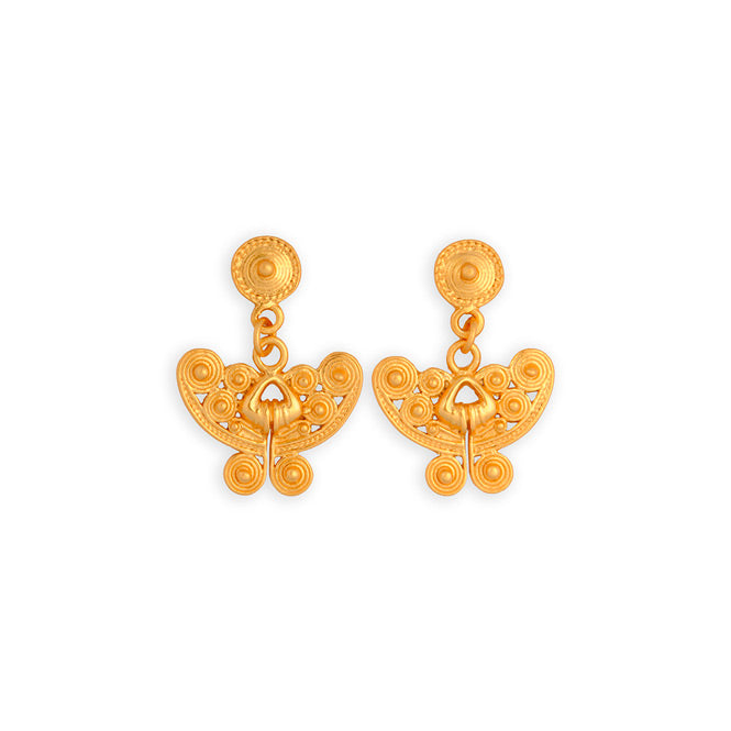 Tairona Butterfly Nose Ornament Earrings