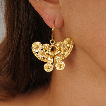 Tairona Butterfly Nose Ornament Earrings