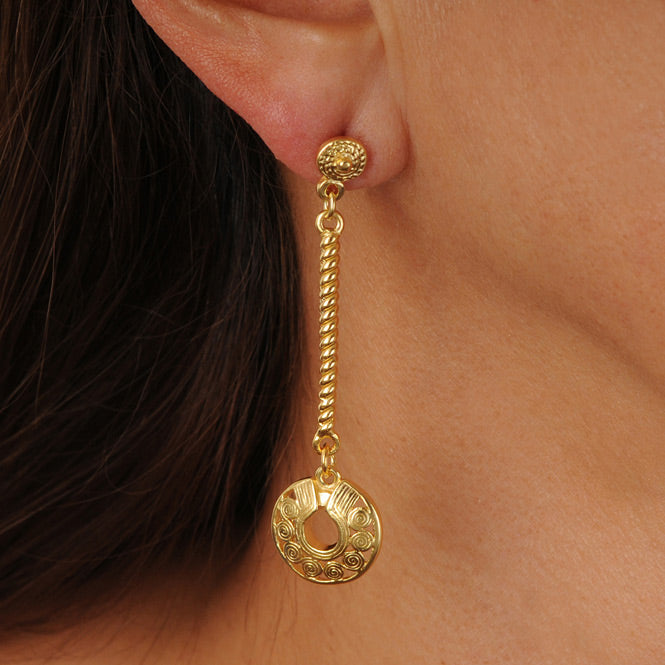 Quimbaya Circles Nose Ornament Long Earrings