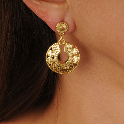 Quimbaya Circles Nose Ornament Earrings