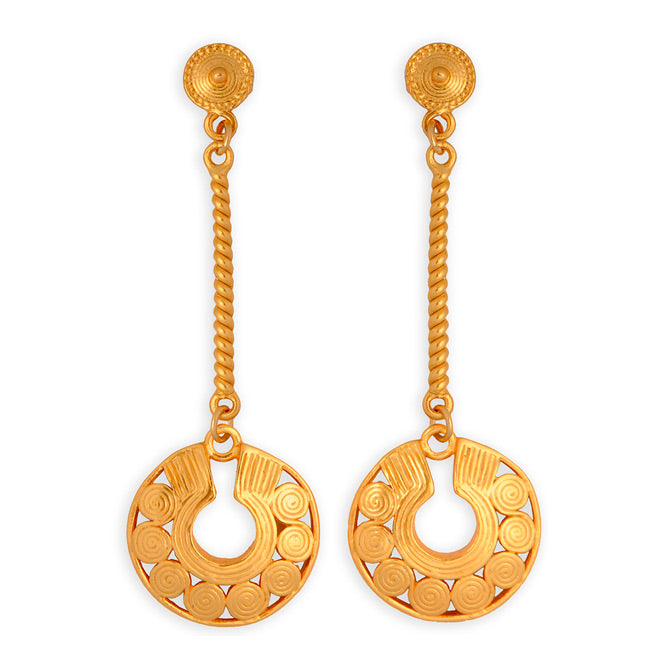 Quimbaya Circles Nose Ornament Long Earrings