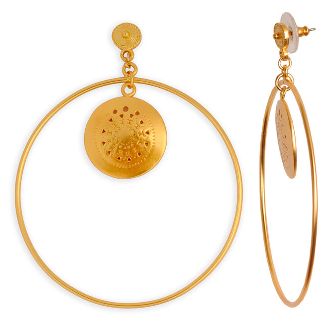 Muisca Pectoral Hoop Earrings