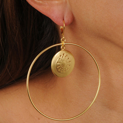 Muisca Pectoral Hoop Earrings