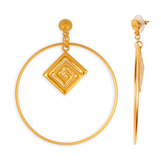 Calima Typical Decoration Hoop Earrings