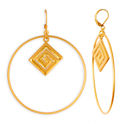 Calima Typical Decoration Hoop Earrings