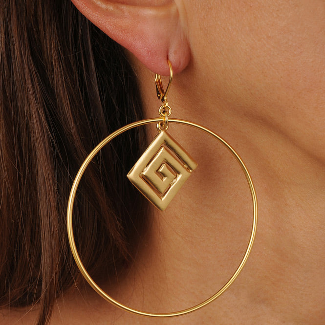 Calima Typical Decoration Hoop Earrings