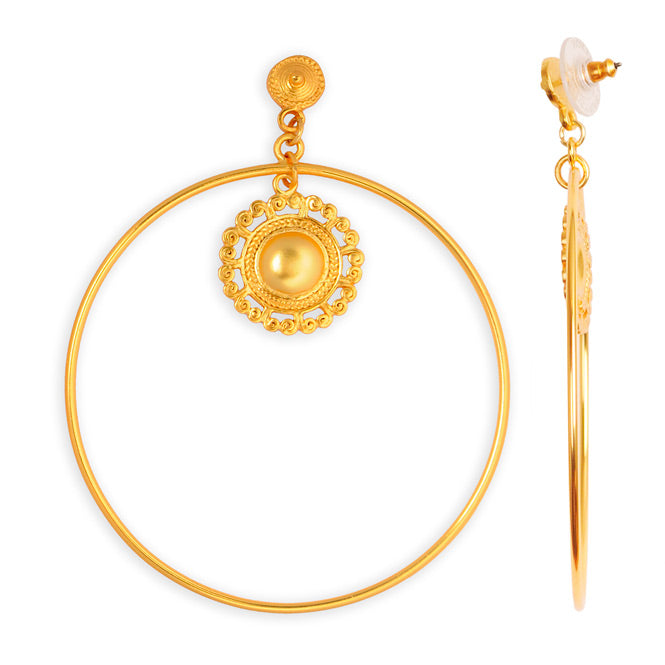 Tolima Round Pectoral Hoop Earrings