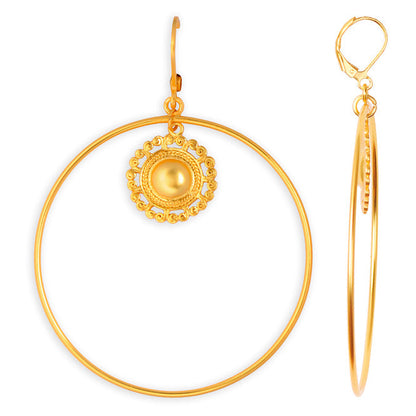 Tolima Round Pectoral Hoop Earrings