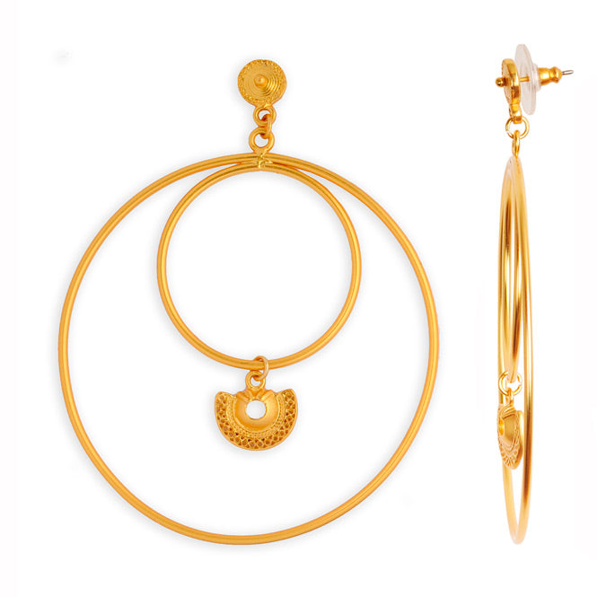 Tairona Semilunar Nose Ornament Hoop Earrings