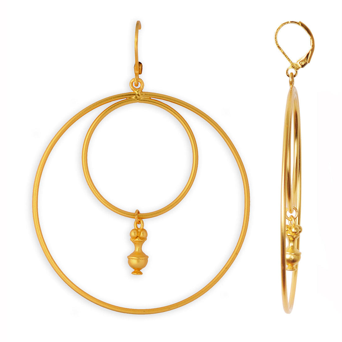 Quimbaya Poporo Hoop Earrings