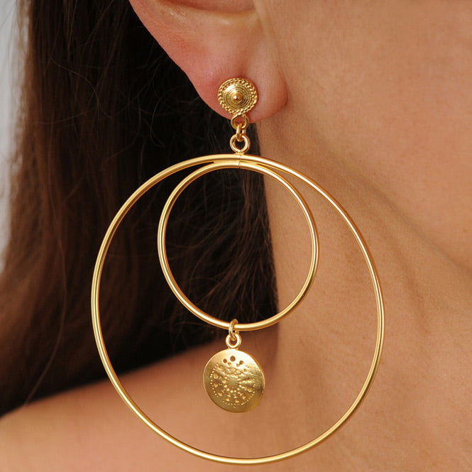 Muisca Pectoral Hoop Earrings