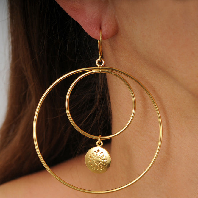 Muisca Pectoral Hoop Earrings