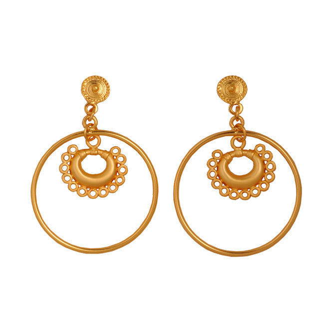 Tairona Thirteen-Ring Nose Ornament Hoop Earrings