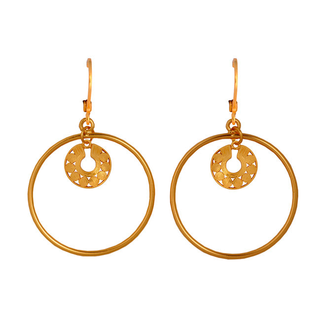 Quimbaya Circles Nose Ornament Hoop Earrings