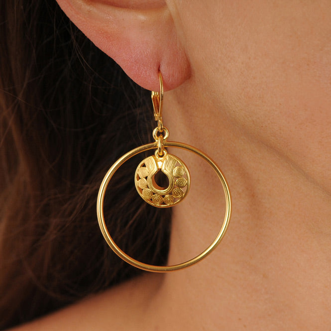 Quimbaya Circles Nose Ornament Hoop Earrings