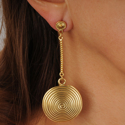 Quimbaya Pectoral Long Earrings