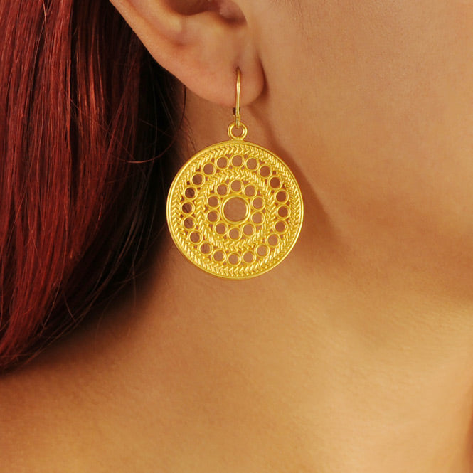 Muisca Solar Pectoral Earrings