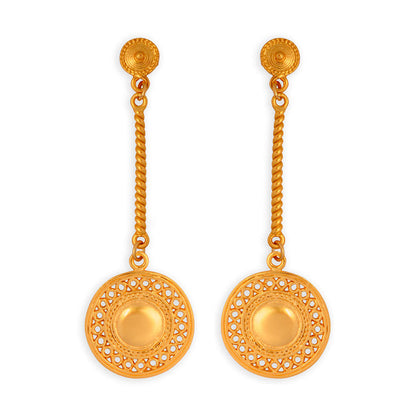 Muisca Circles Pectoral Long Earrings