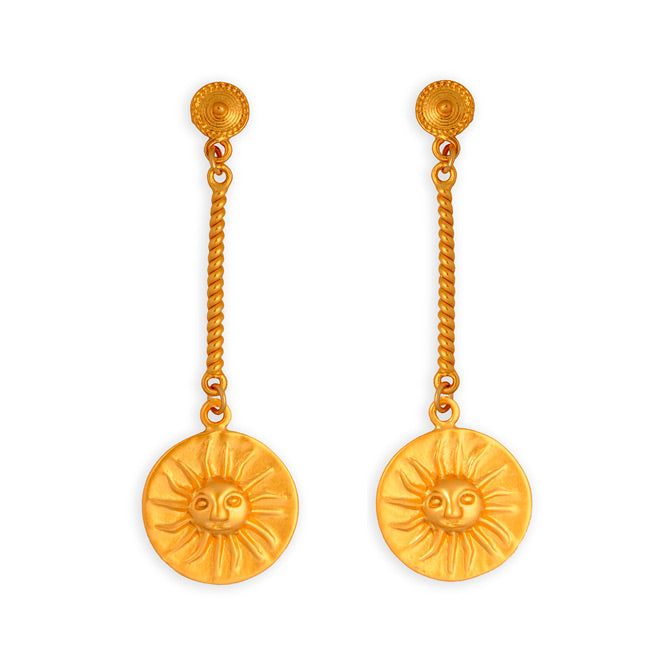 Muisca Sun Long Earrings