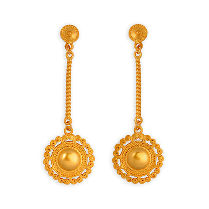 Tolima Round Pectoral Long Earrings