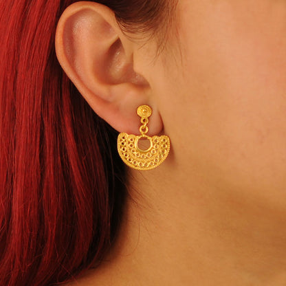 Sinu double filigree nose ornament earrings