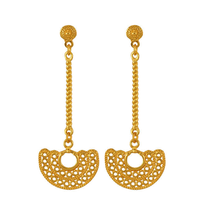 Sinu double filigree nose ornament long earrings